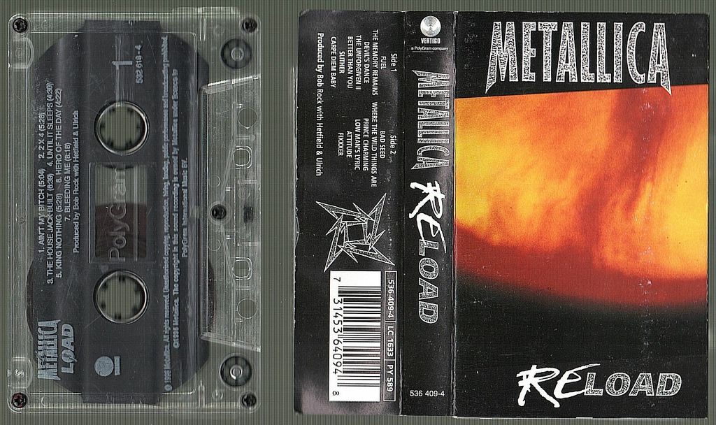 (Used) METALLICA Reload CASSETTE TAPE.jpg