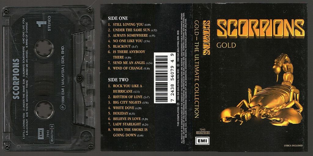 (Used) SCORPIONS Gold - The Ultimate Collection CASSETTE TAPE.jpg