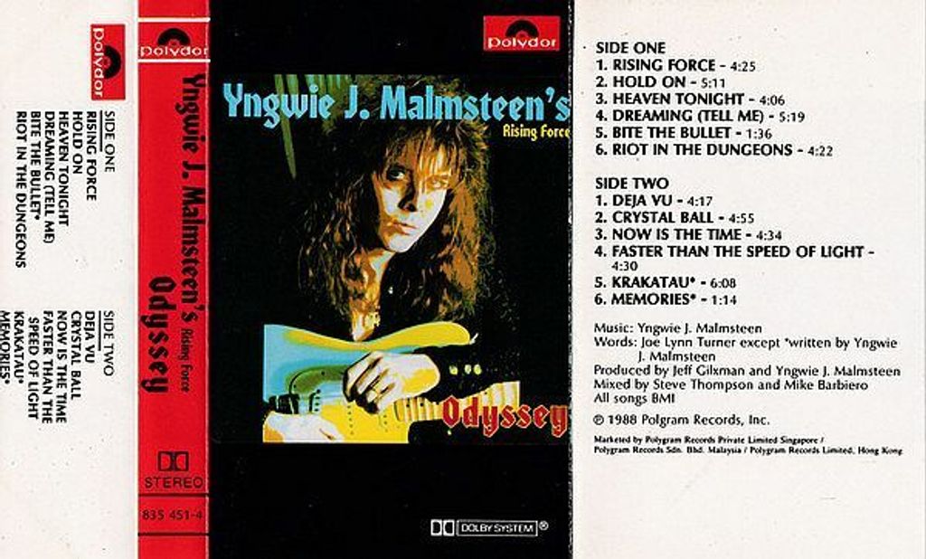 (Used) YNGWIE MALMSTEEN'S RISING FORCE Odyssey CASSETTE TAPE.jpg