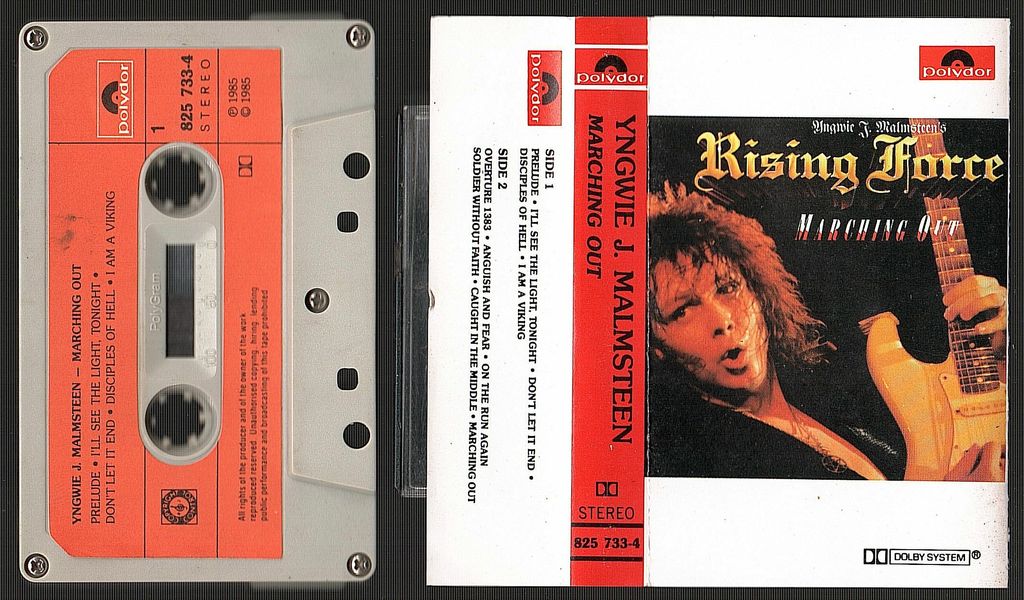 (Used) YNGWIE MALMSTEEN'S RISING FORCE Marching Out CASSETTE TAPE.jpg