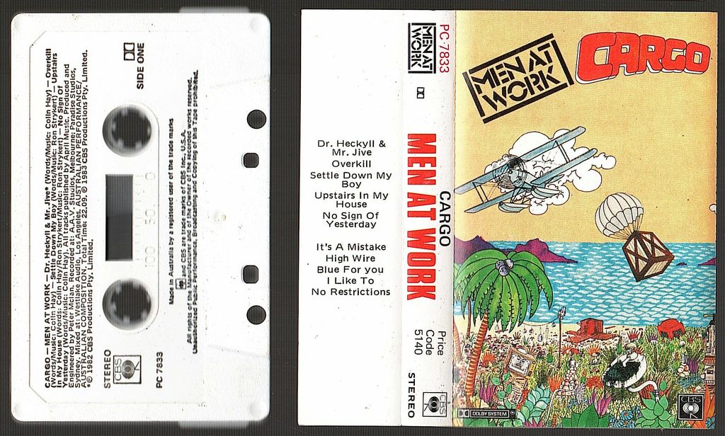 (Used) MEN AT WORK Cargo CASSETTE TAPE.jpg