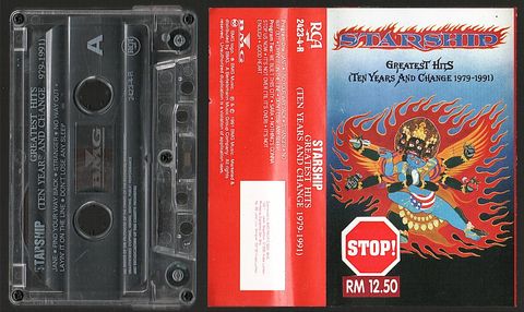 (Used) STARSHIP Greatest Hits (Ten Years And Change 1979-1991) CASSETTE TAPE.jpg