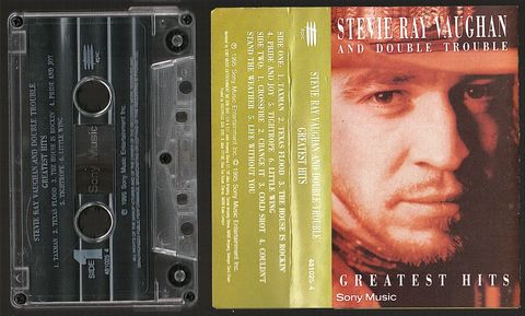 (Used) STEVIE RAY VAUGHAN AND DOUBLE TROUBLE Greatest Hits CASSETTE TAPE.jpg