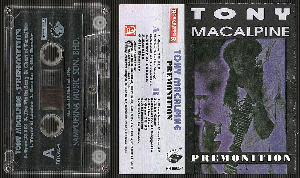 (Used) TONY MACALPINE Premonition CASSETTE TAPE.jpg