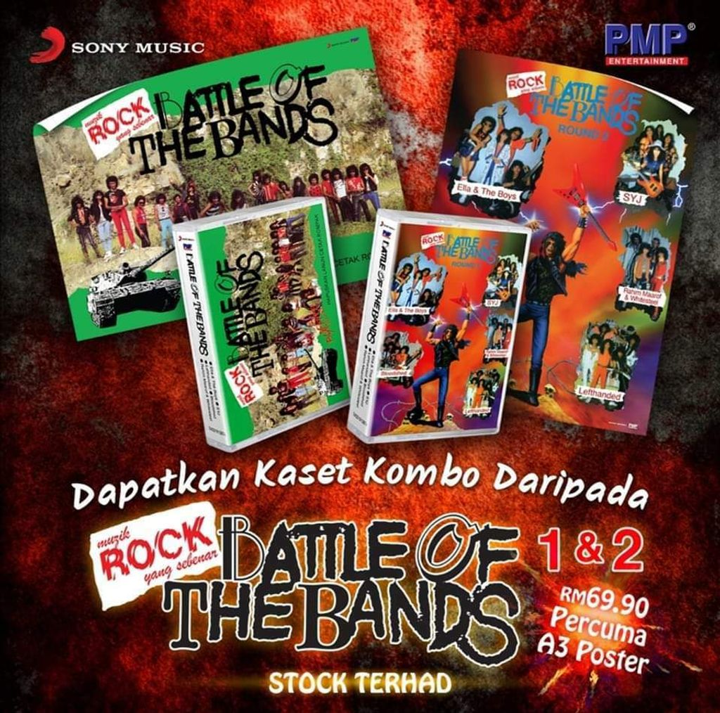 BATTLE OF THE BANDS 1 & 2 cassette tape kaset (free A3 limited poster)