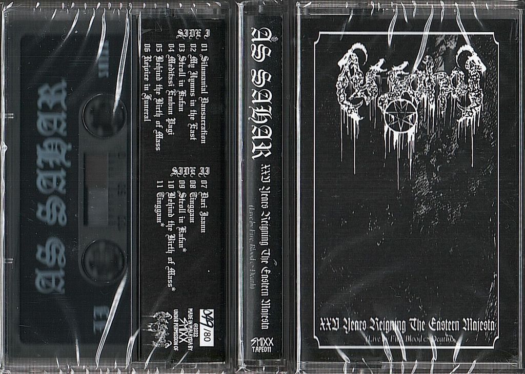 AS SAHAR XXV Years Reigning the Eastern Majesta (Live by Fire, Blood & Death) CASSETTE TAPE.jpg