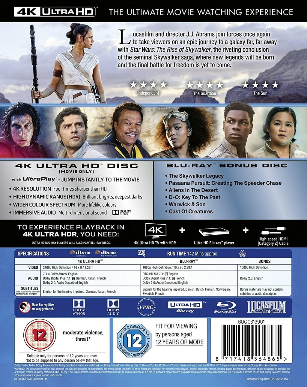 STAR WARS Episode The Rise of Skywalker [4K UHD] [Blu-ray] [2020] [Region Free] Slipcase 2-DISCS1.jpg