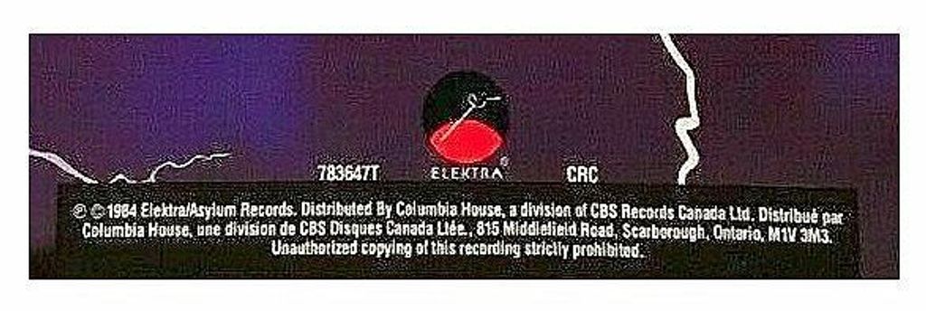 (Used) METALLICA Ride The Lightning (Club Edition, CRC, Canada Press) CD back