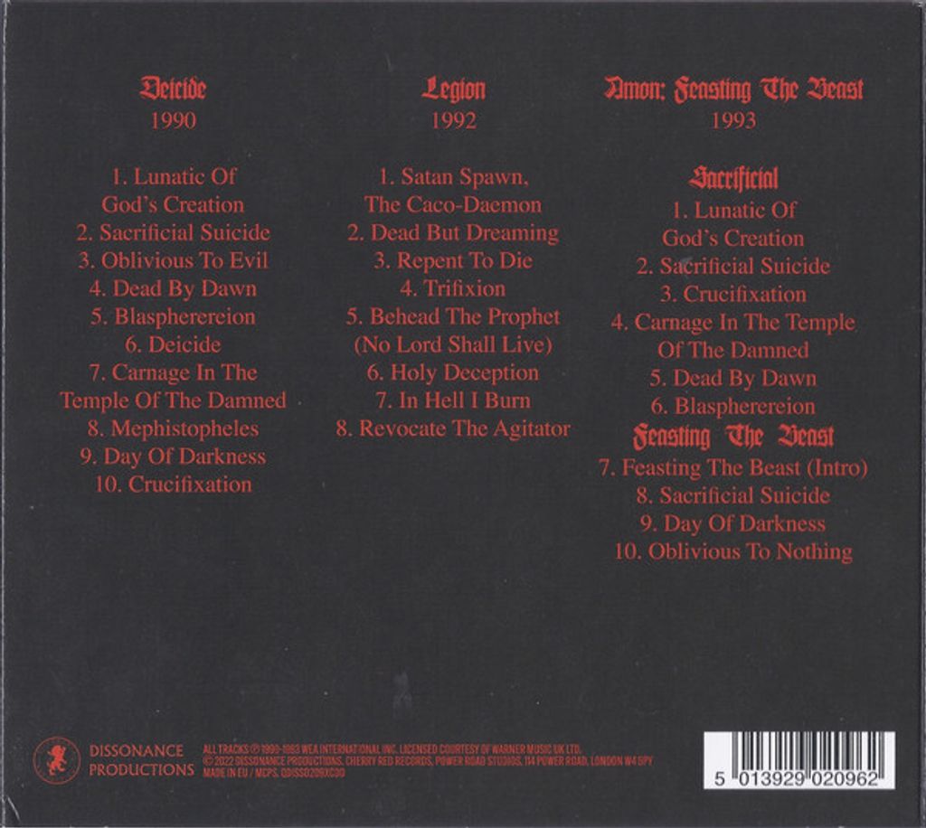 DEICIDE Crucifixation The Early Years 3CD2