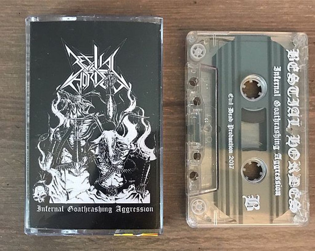 (Used) BESTIAL HORDES Infernal Goathrashing Aggression  CASSETTE TAPE