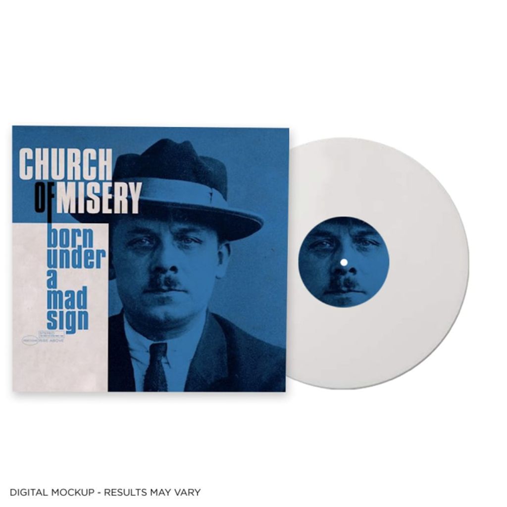 CHURCH OF MISERY Born Under A Mad Sign (Etched, White) LP
