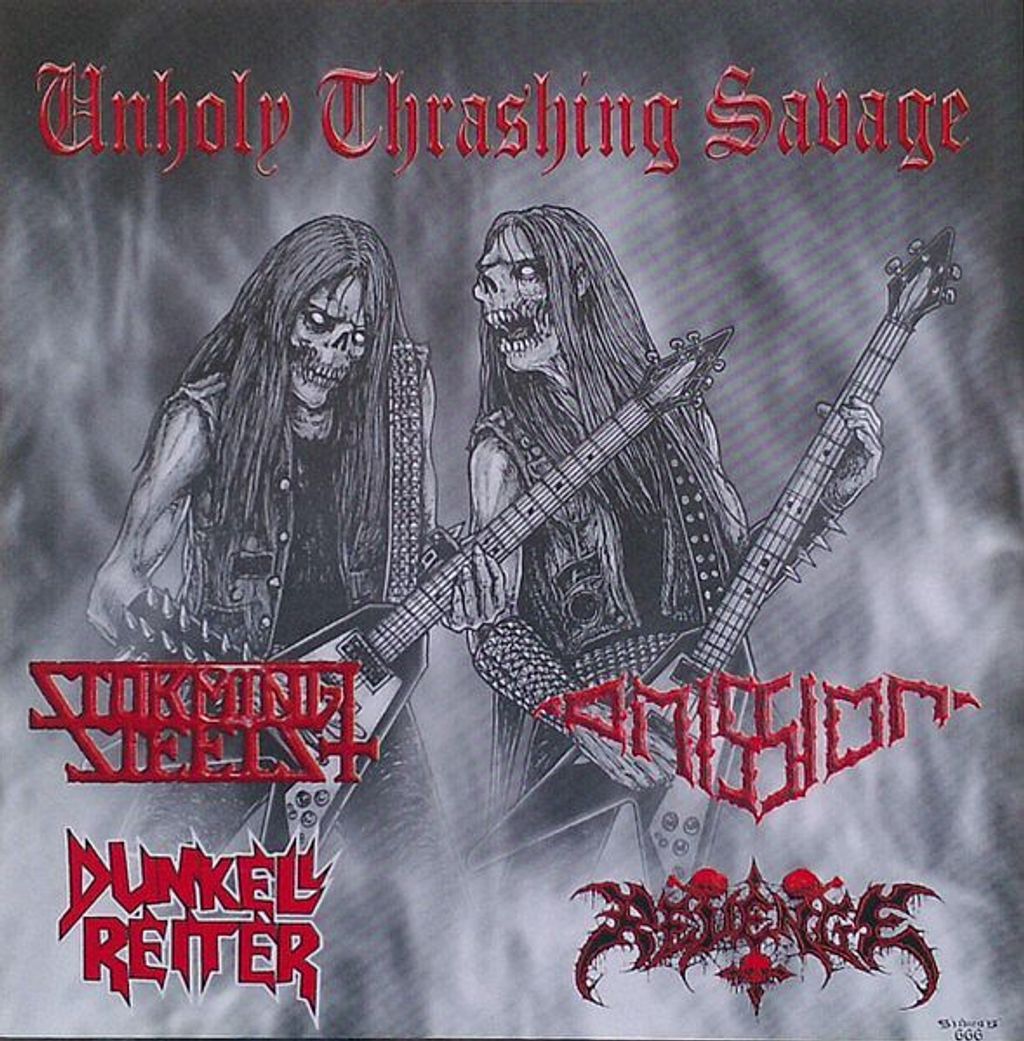 STORMING STEELS - OMISSION - DUNKELL REITER - REVENGE Unholy Thrashing Savage CD (SHM)