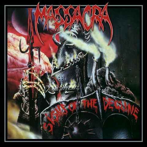 MASSACRA Signs Of The Decline (Limited Edition, Reissue, Clear w black & bloodred splatter) LP vinyl