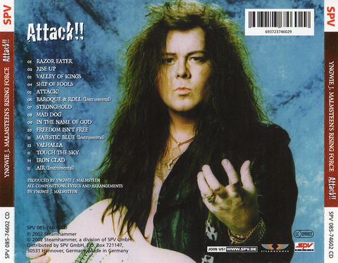 Used) YNGWIE J. MALMSTEEN'S RISING FORCE Attack!! CD – Rock Used) YNGWIE J. MALMSTEEN'S RISING FORCE Attack!! CD – Rock
