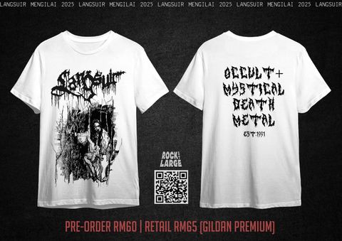 LANGSUIR Bertenggek Tshirt (White) Gildan Premium
