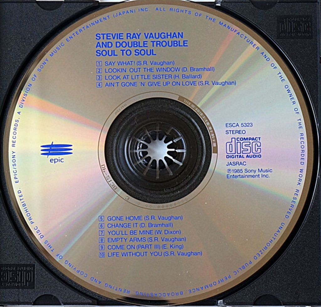 Used) STEVIE RAY VAUGHAN AND DOUBLE TROUBLE Soul To Soul CD