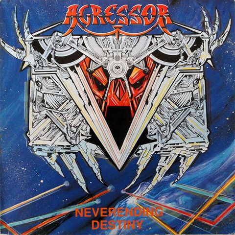 AGRESSOR Neverending Destiny LP (1990 Germany pressing)1