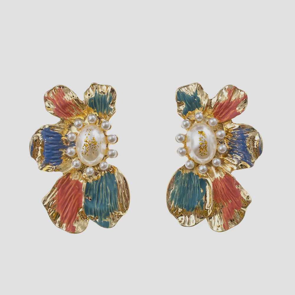 baroque-pearl-floral-vintage-earrings
