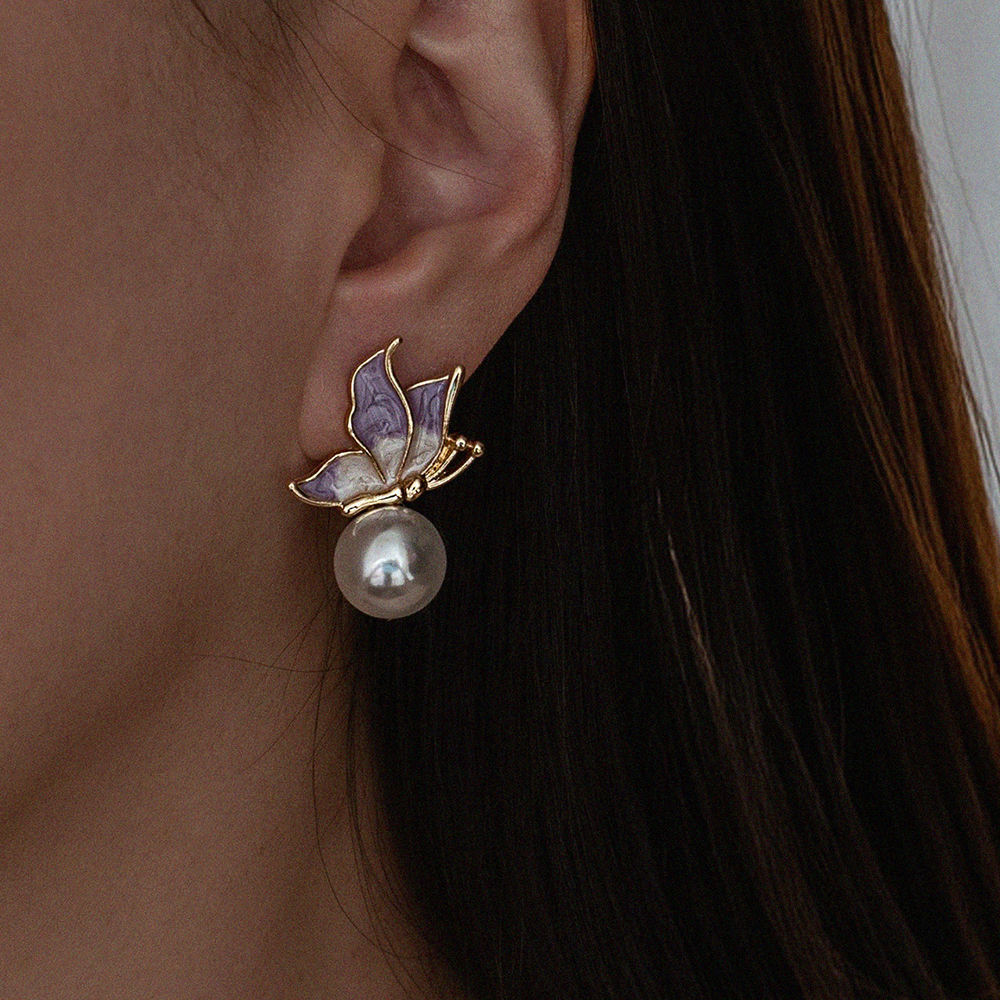 select-purple-butterfly-pearl-earrings