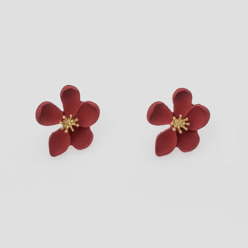 select-french-red-floral-earrings