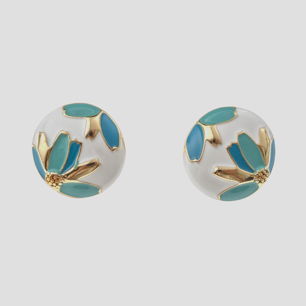 french-white-ceramic-floral-button-earrings