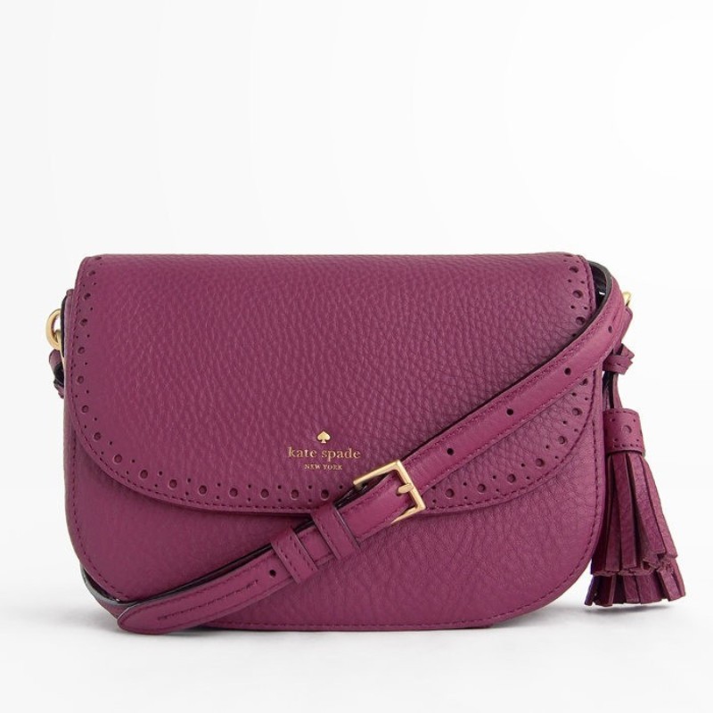 Kate Spade James Street Adelaide Crossbody Leather Bag In Merlot – Tifanc Malaysia