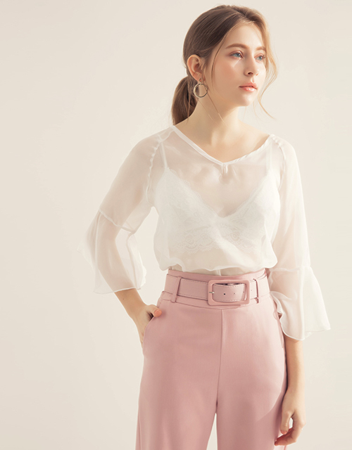 semi transparent blouse