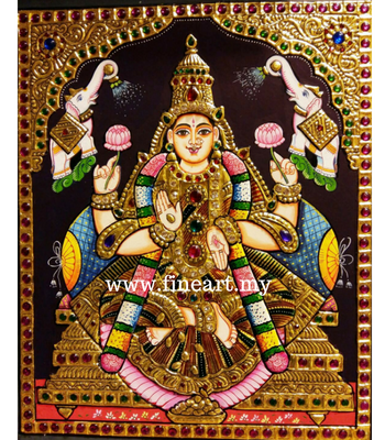 TFG1081 Gajalaxmi – Tanjore Fineart Gallery