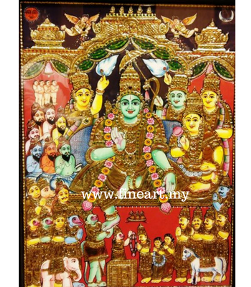 TFG1229 Ramar Pattabhishekam – Tanjore Fineart Gallery