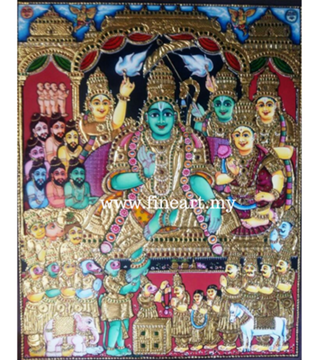 TFG1232 Ramar Pattabhishekam – Tanjore Fineart Gallery