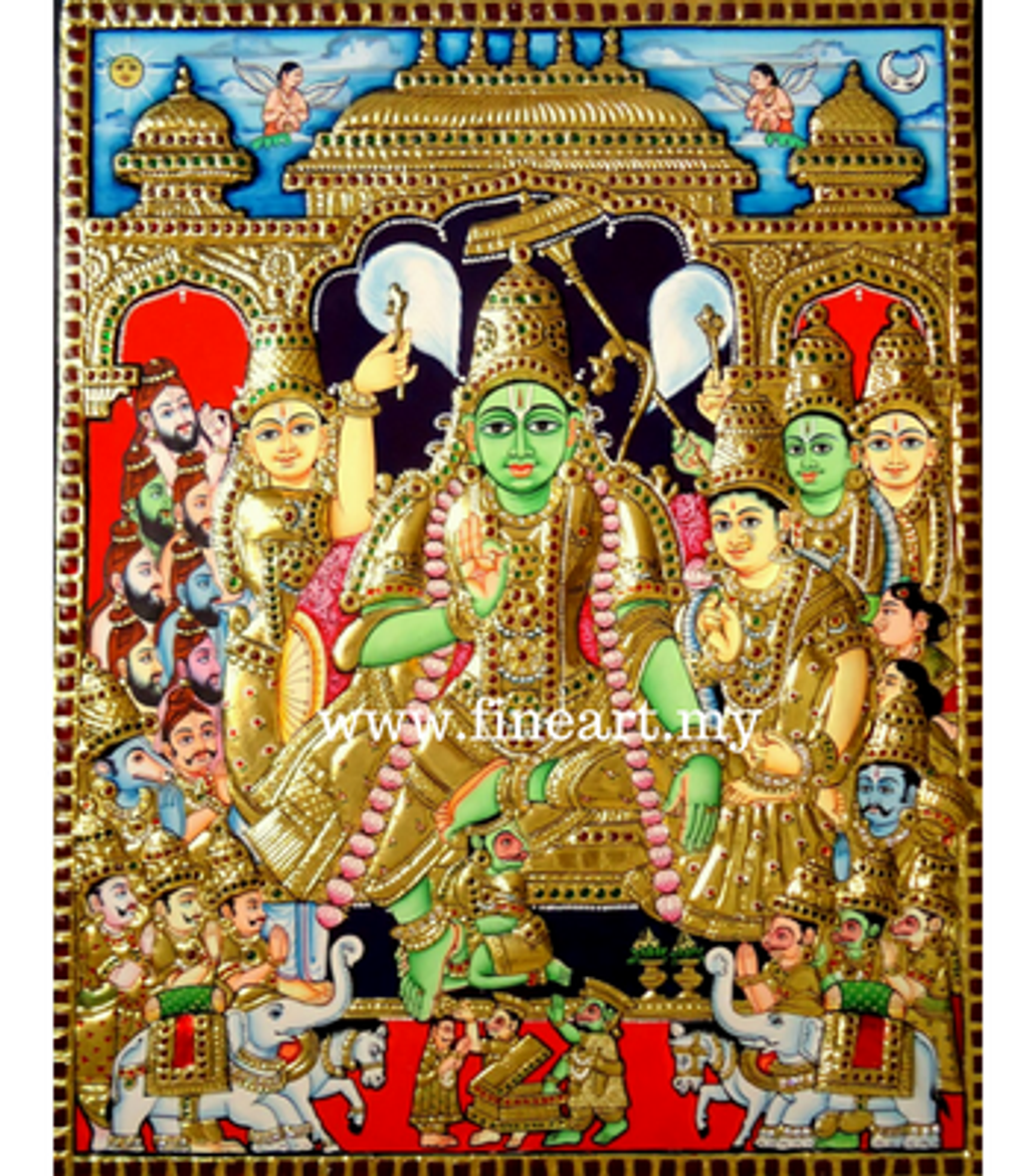 TFG1234 Ramar Pattabhishekam – Tanjore Fineart Gallery