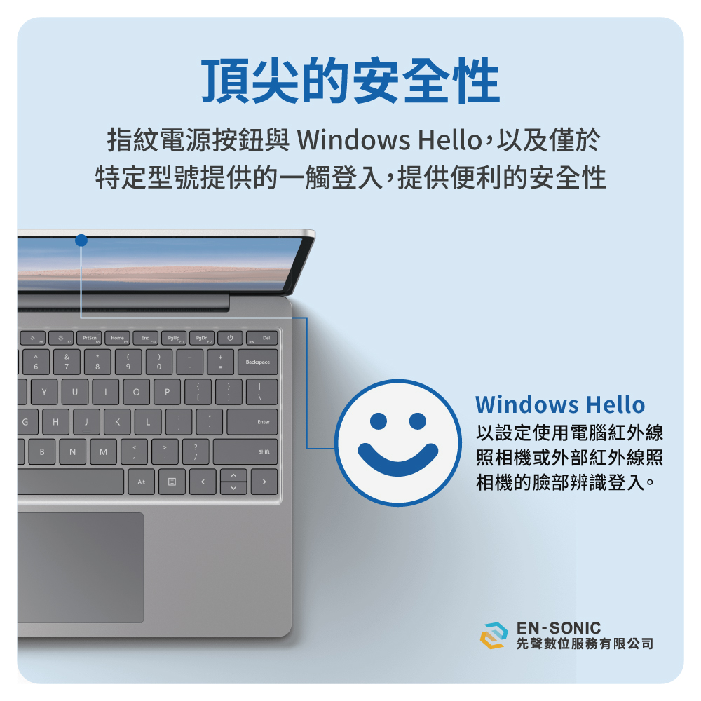 Microsoft】微軟Surface Laptop Go 商務版(12.4吋/i5/4G/64/Pro) (白金