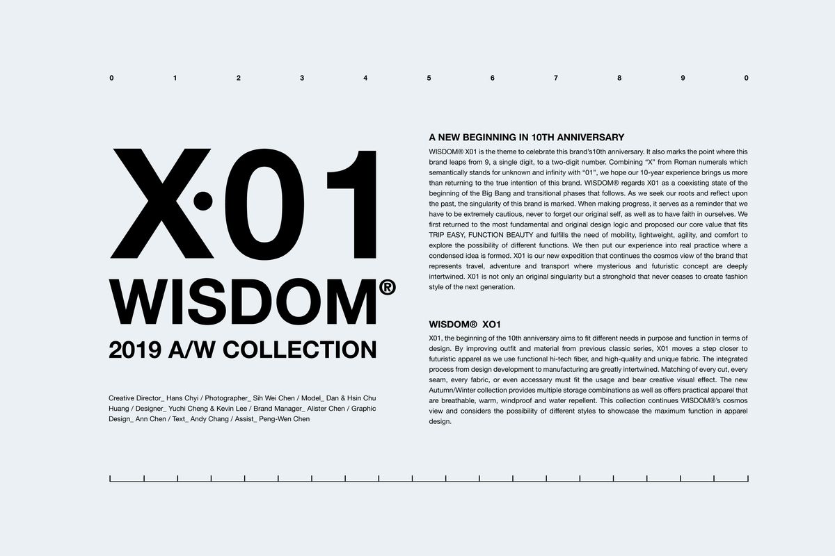 WISDOM® 2019 AUTUMN / WINTER COLLECTION - X．01 | IMAGE