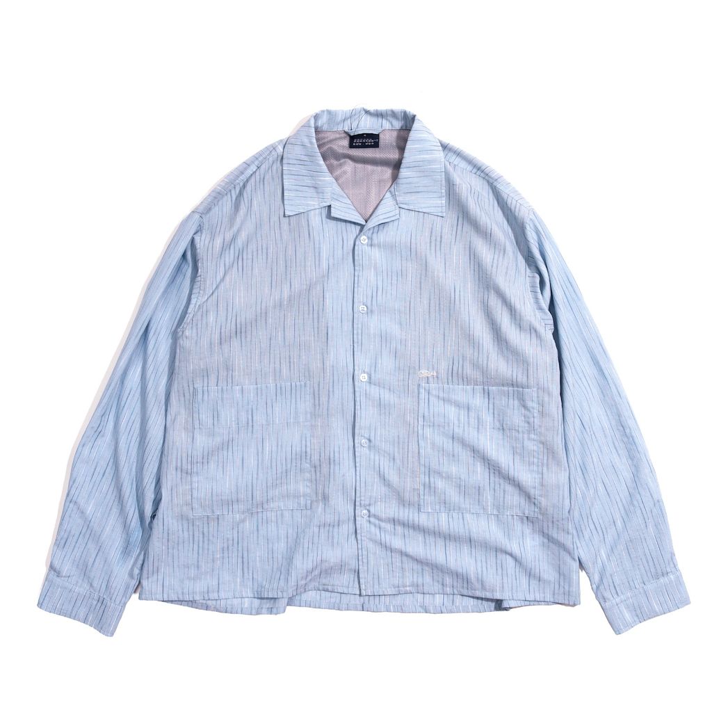 Graphic Pocket Shirt(BW Stripe)-1