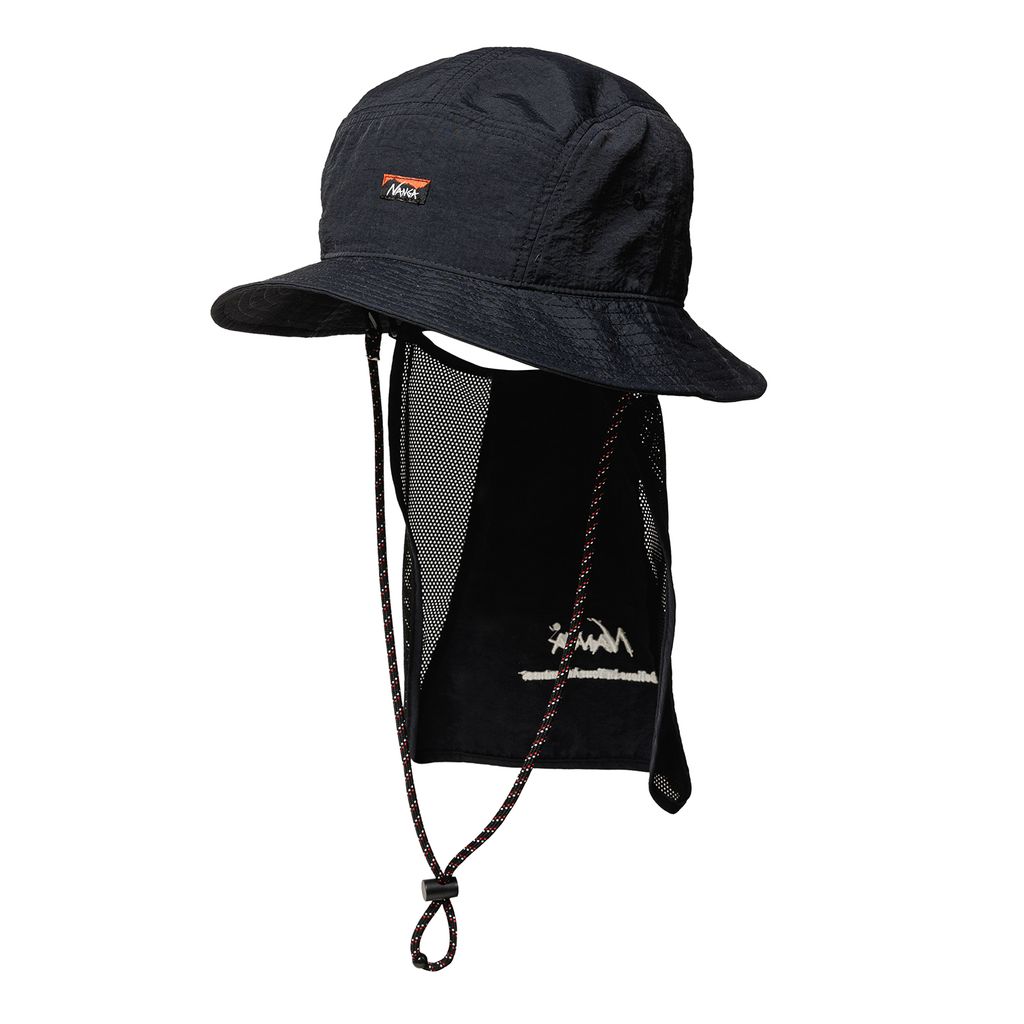 NYLON TUSSER SUNSHADE HAT_BLK