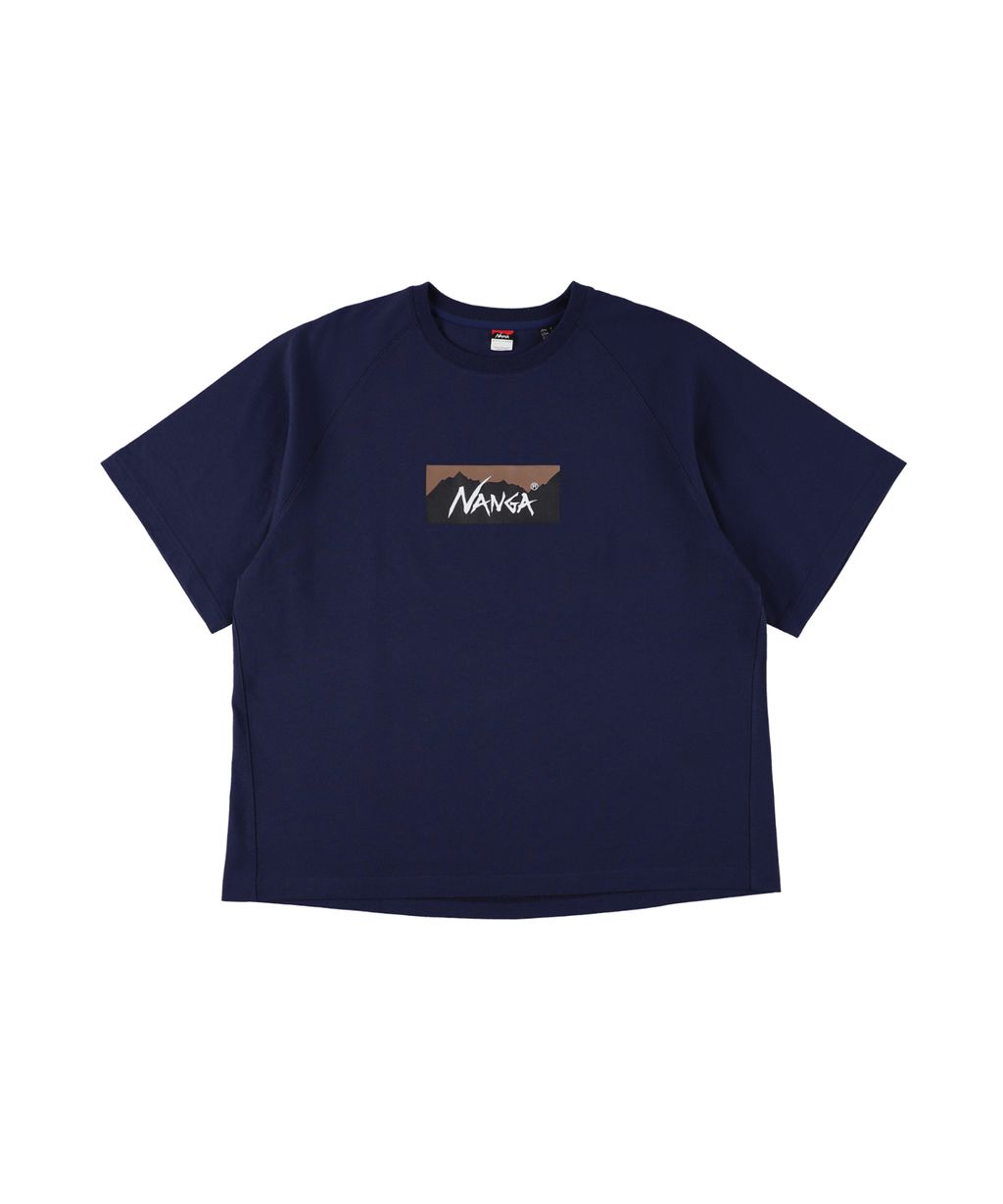 ECO HYBRID BOX LOGO LOOSE FIT TEE_D.NVY