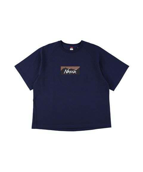 ECO HYBRID BOX LOGO LOOSE FIT TEE_D.NVY