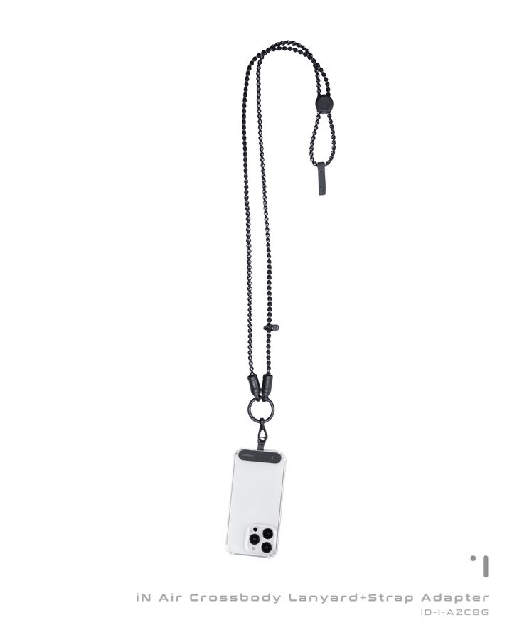 INCODER AIR CROSSBODY LANYARD_BLACK & GRAY 商品主圖白背45BG