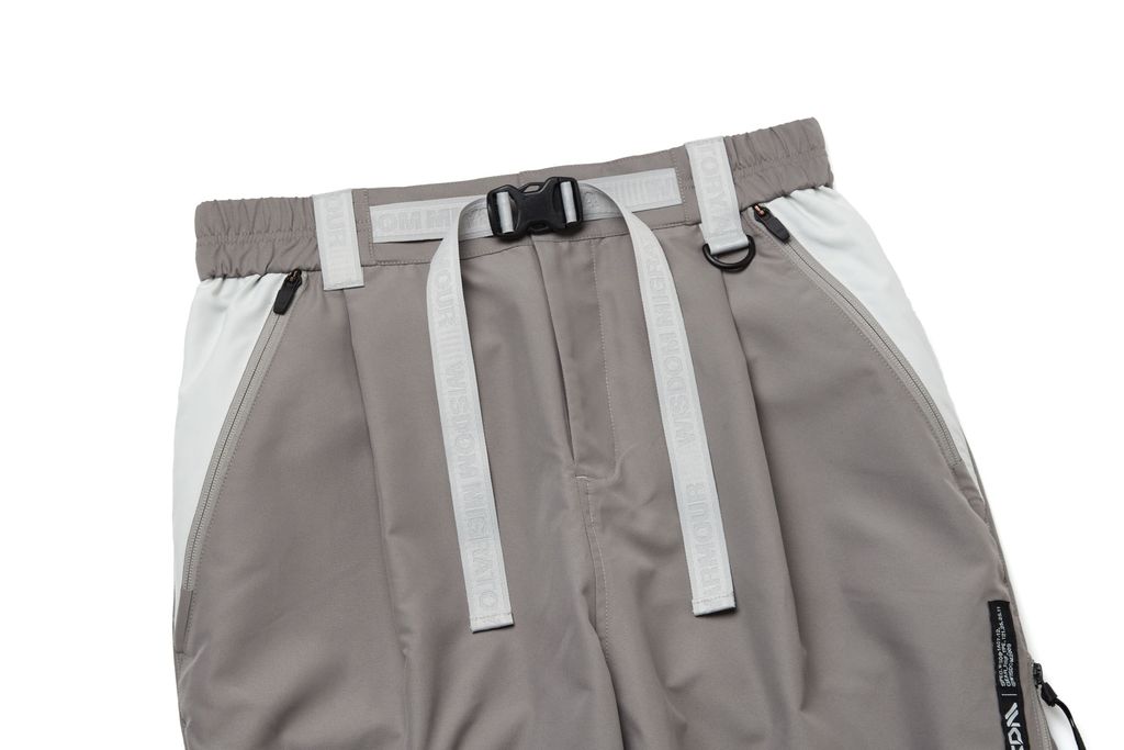 WISDOM Splice Multi-Pockets Pants - Light Grey