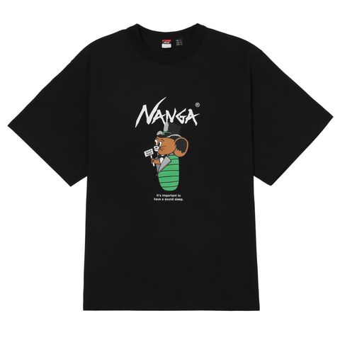 NANGA×Jerry Ukai ECO HYBRID Sleeping Jerry Marquez TEE_BLK.jpg 的副本