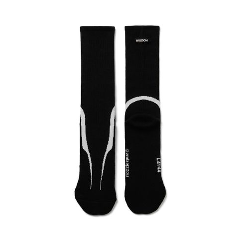WISDOM® x nozzle quiz OVERCALF SOCKS - BLACK