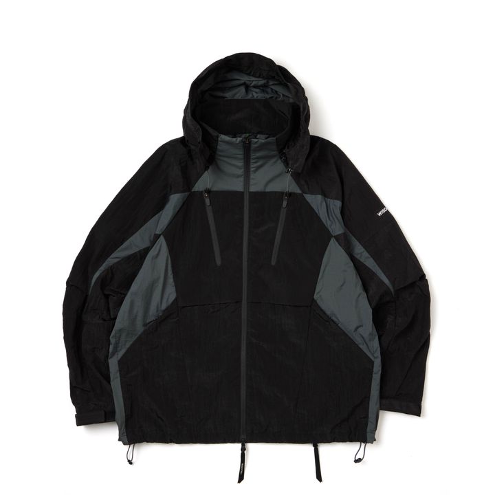 WISDOM® 2024 AW COLLECTION | WSDM LIGHTWEIGHT WINDBREAKER 黑色 / 鋼灰色 WA24-1O01-01-1