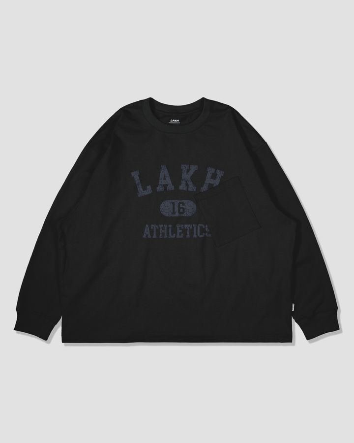 LAKH College Logo Pocket L-S Tee_Black_2024 AW (2)