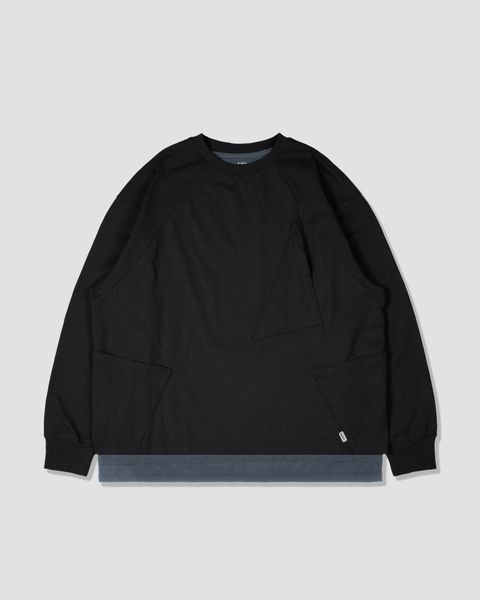 LAKH　Tri-Pocket Layer L-S Tee_Black_2024 AW (2)