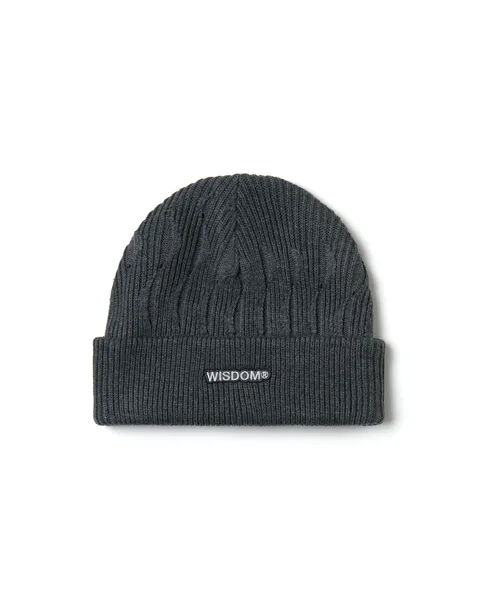 WISDOM® LOGO BEANIE 毛帽- DARK GRAY WA24-1A04-02 (1)