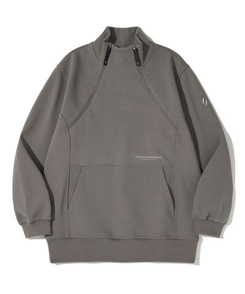 DOUBLE HALF ZIP SWEATSHIRT_GRAY_WOL091 (1)