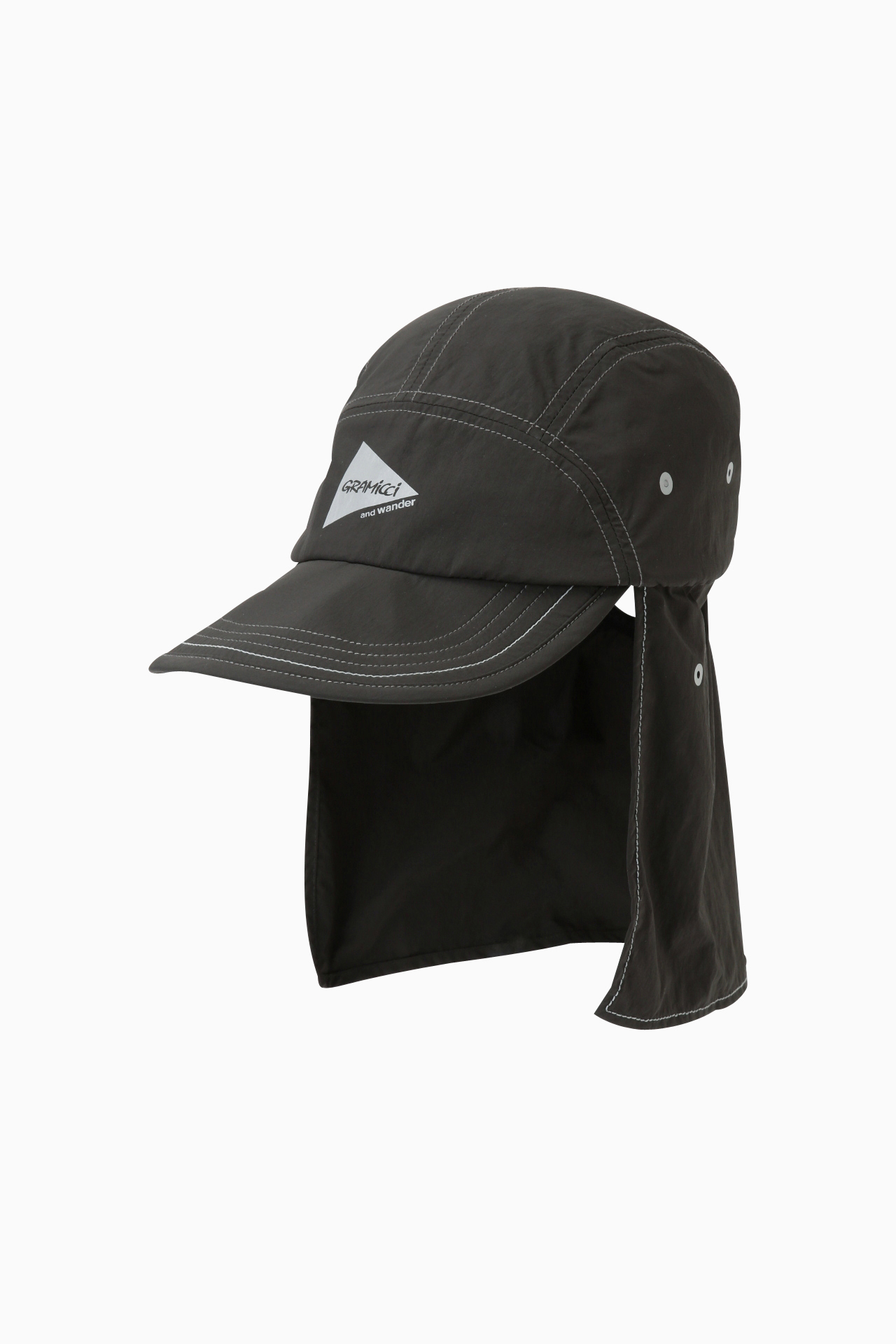 GRAMICCI x AND WANDER BRUSHED NYLON SUNSHADE CAP_CHARCOAL – WHITEROCK