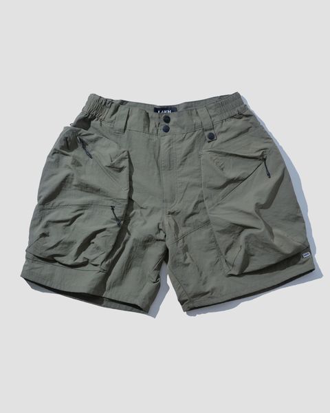 Trapezoid Pockets Utility Shorts_Olive_1