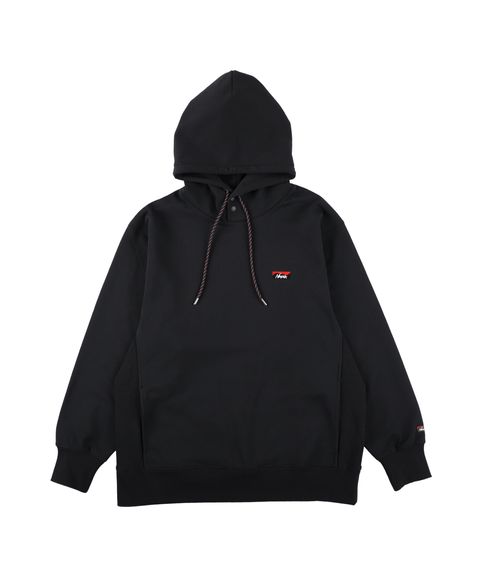 ECO HYBRID MINI BOX LOGO EMBROIDERY SWEAT HOODIE_P.BLK