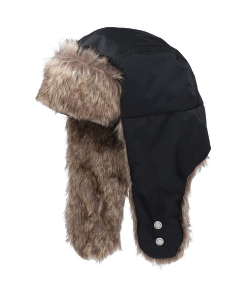 AURORA TEX FUR FLIGHT CAP_BLK
